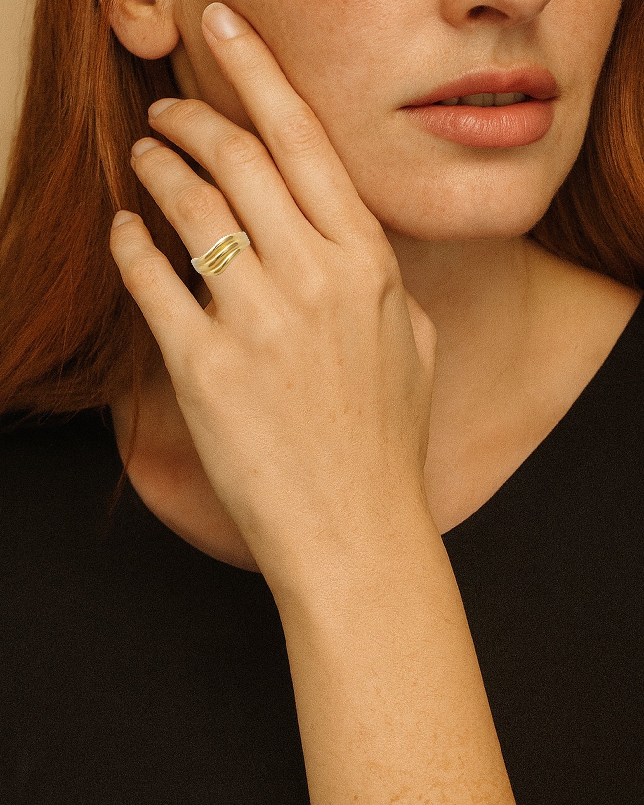 Bold Wave Ring