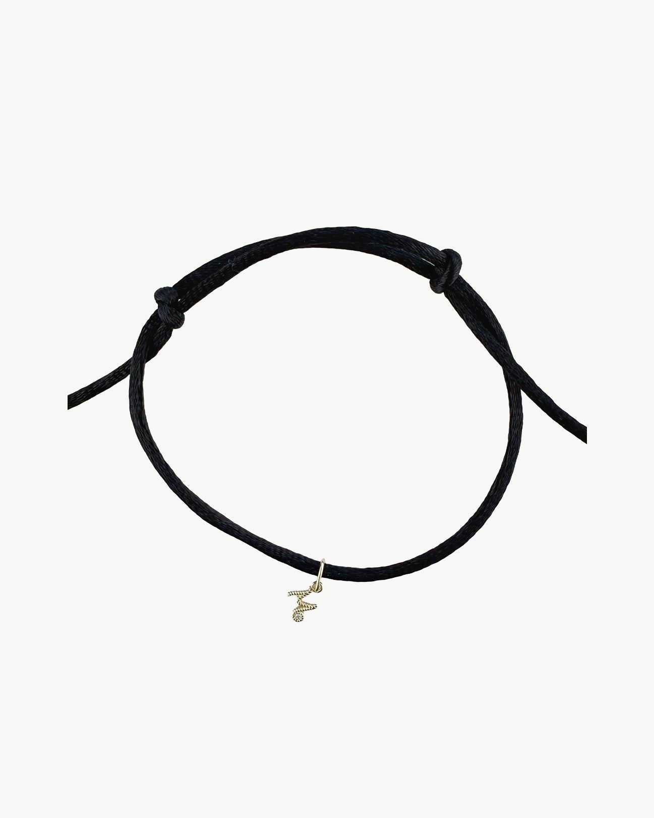 Cord Silk Bracelet with Diamond Charm