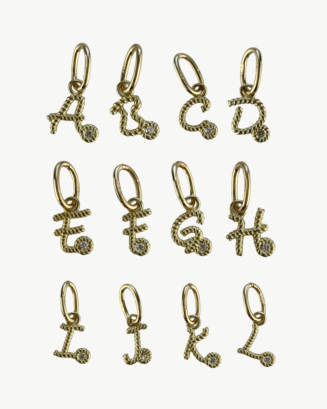 Diamond Alphabet Letter Charm