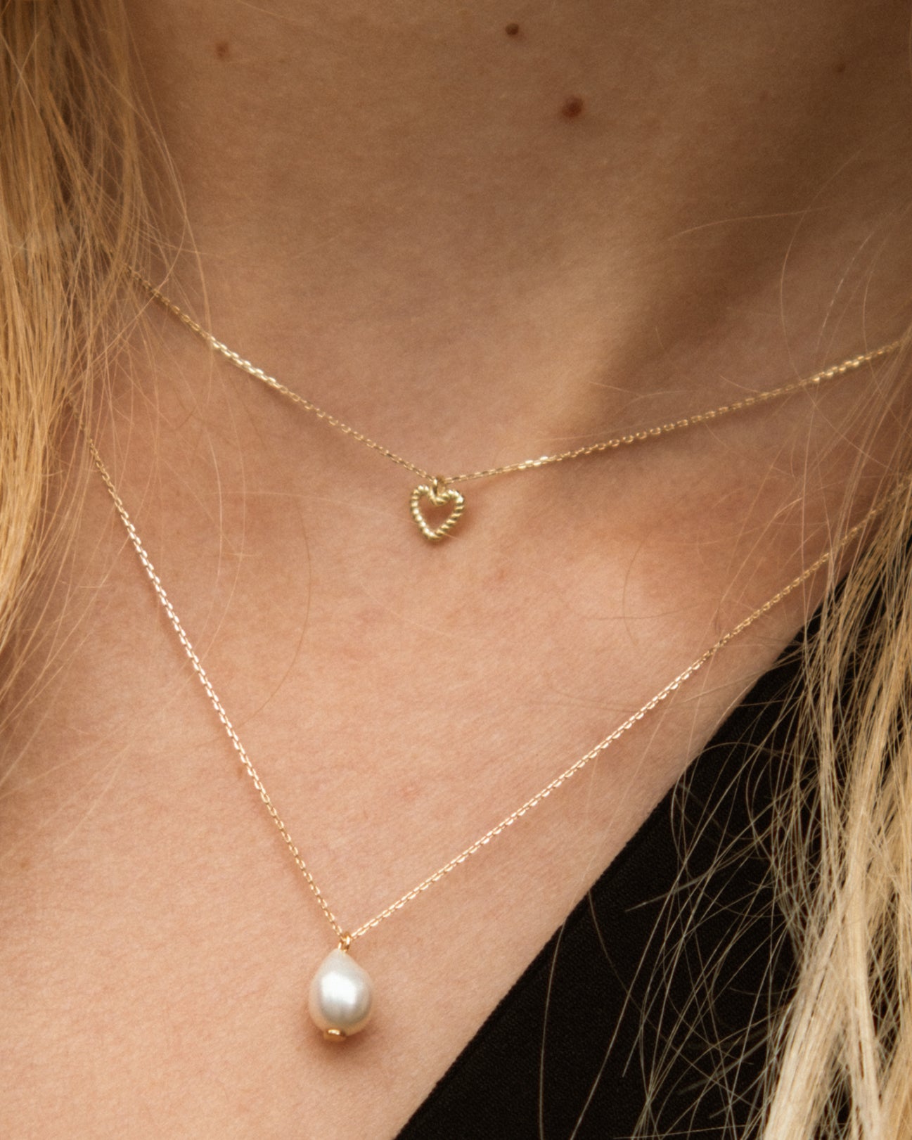 Ribbed Heart Necklace