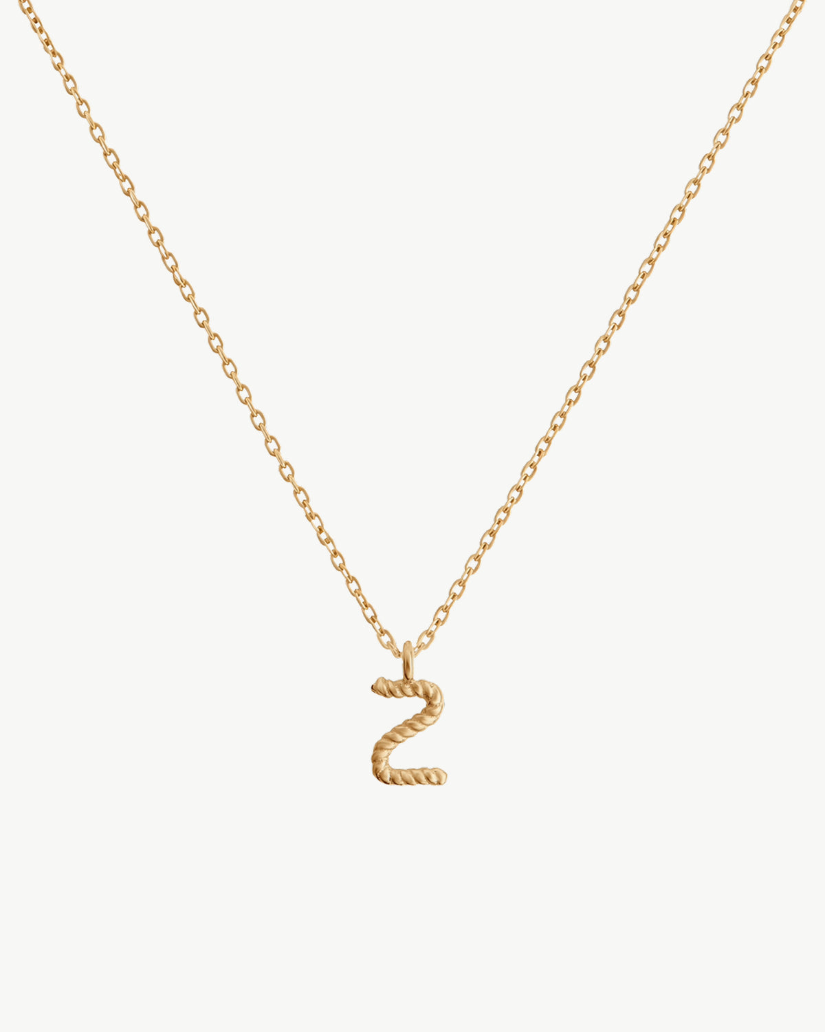 Solid Gold Letter Z Necklace