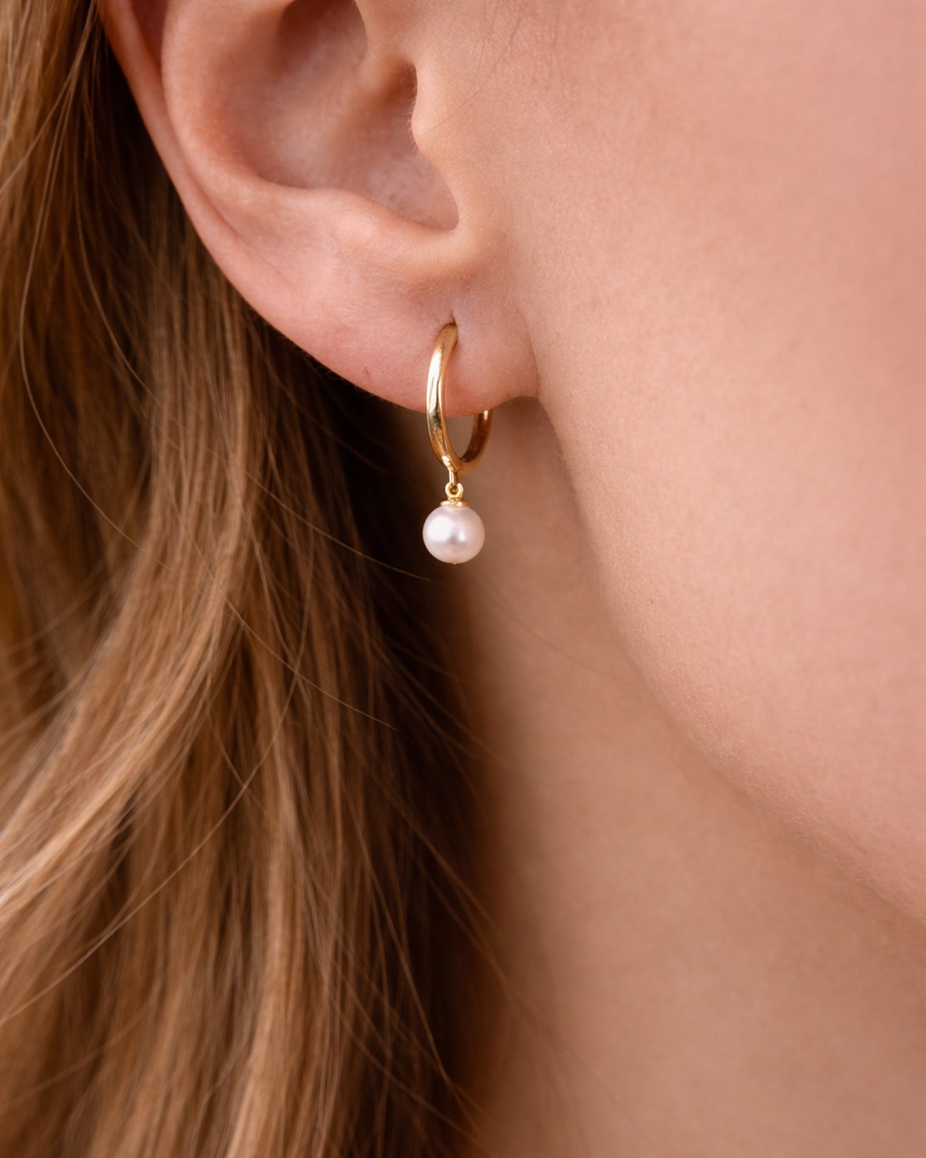 Mini Pearl Hoops (14mm)