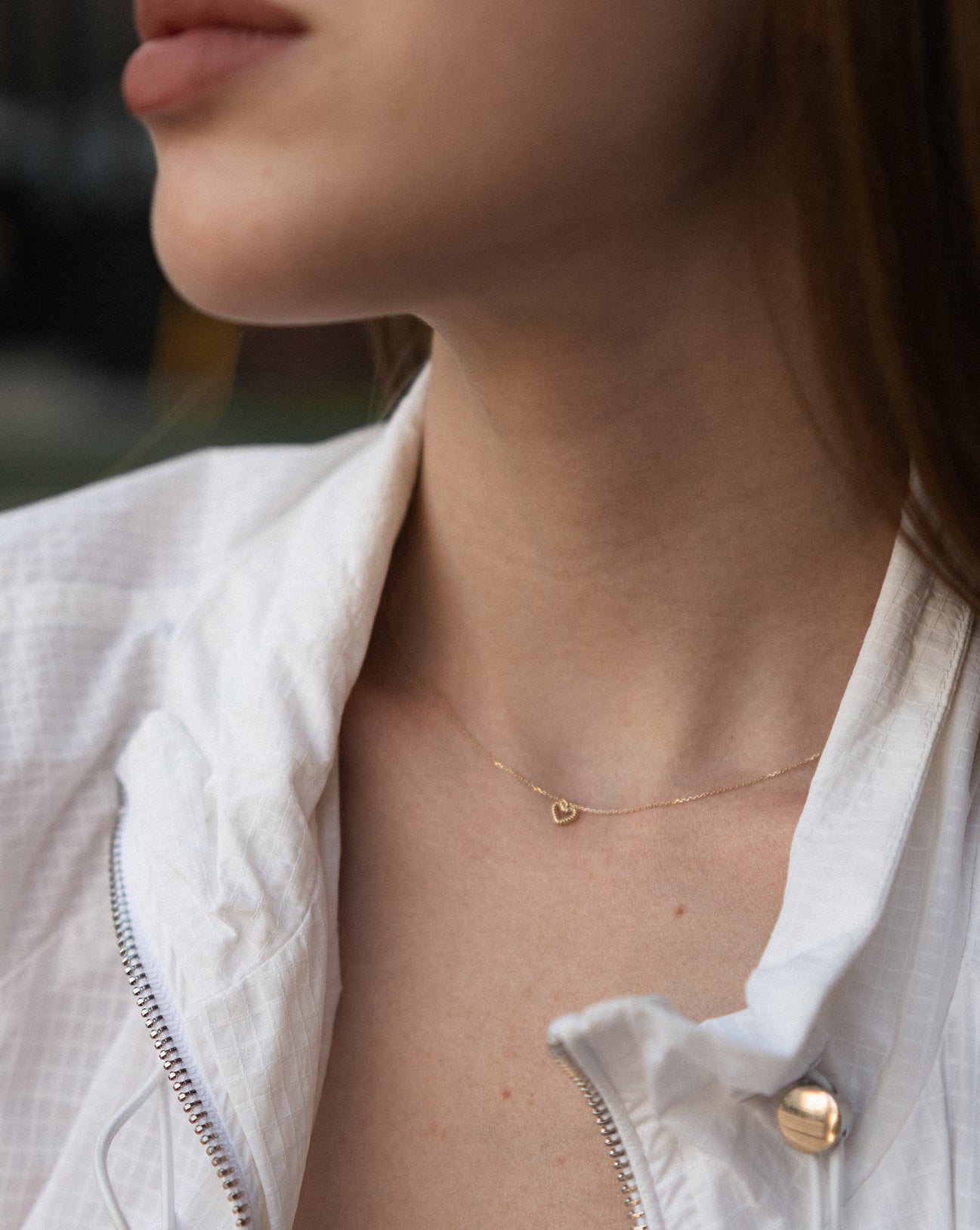 Ribbed Heart Necklace