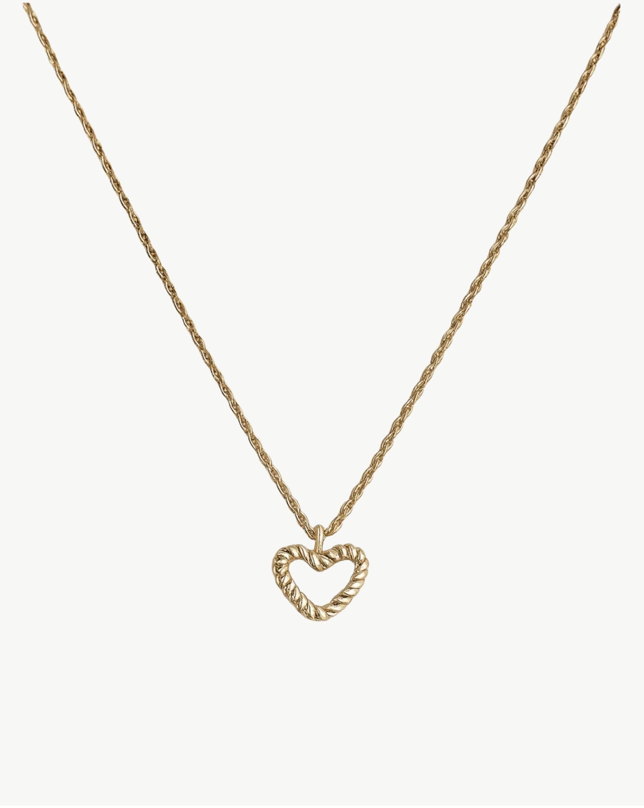 Ribbed Heart Necklace
