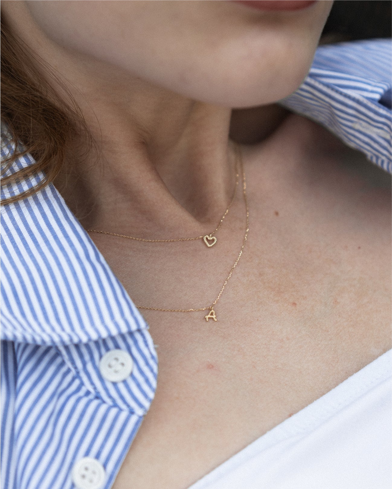 Ribbed Heart Necklace