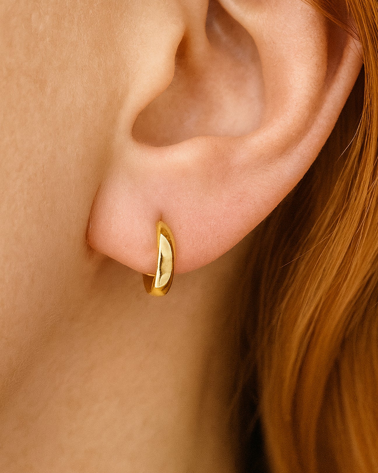 Sleek Dome Hoops  (12mm)