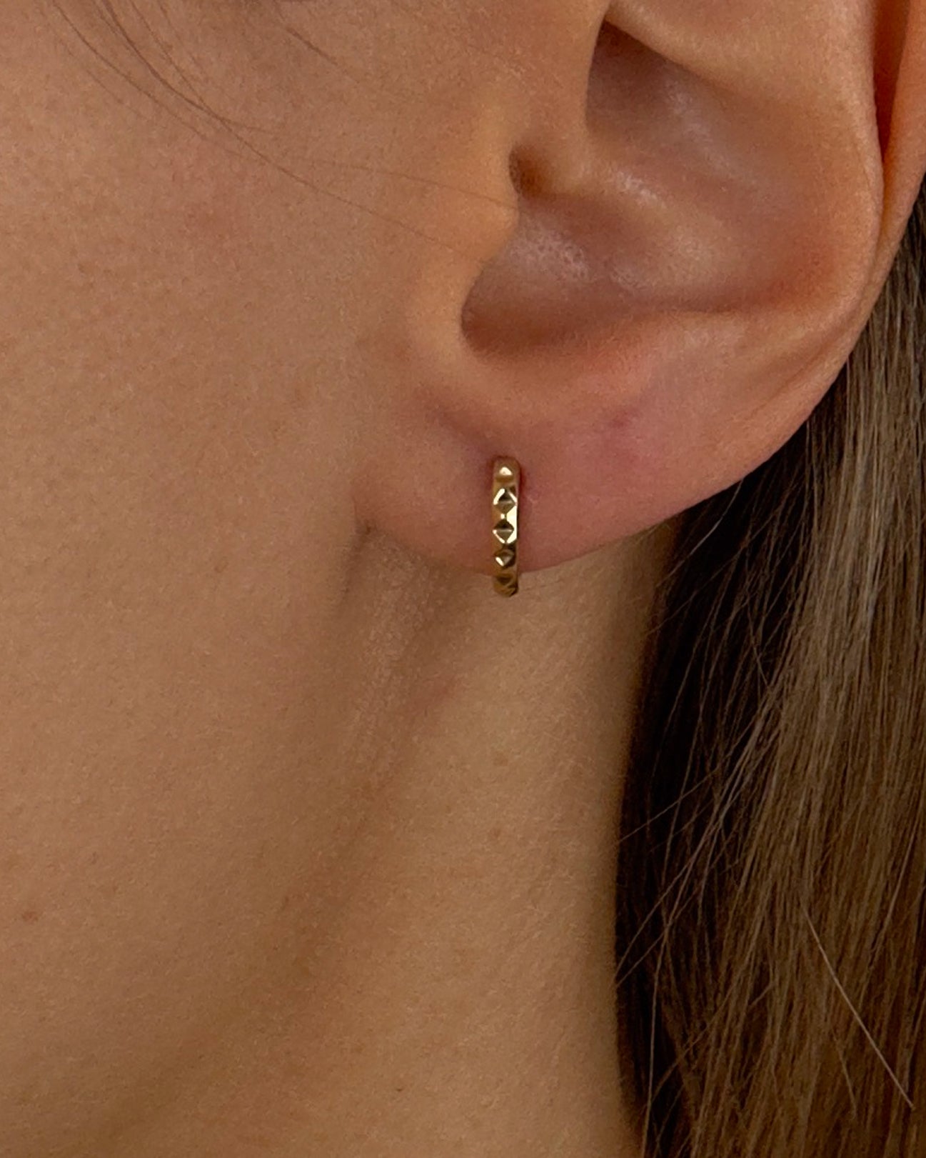 Mini Studded Hoops (10mm)
