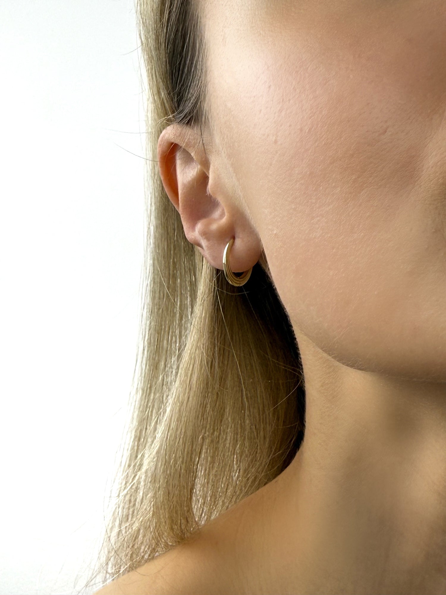 Triple Line Hoop Earrings