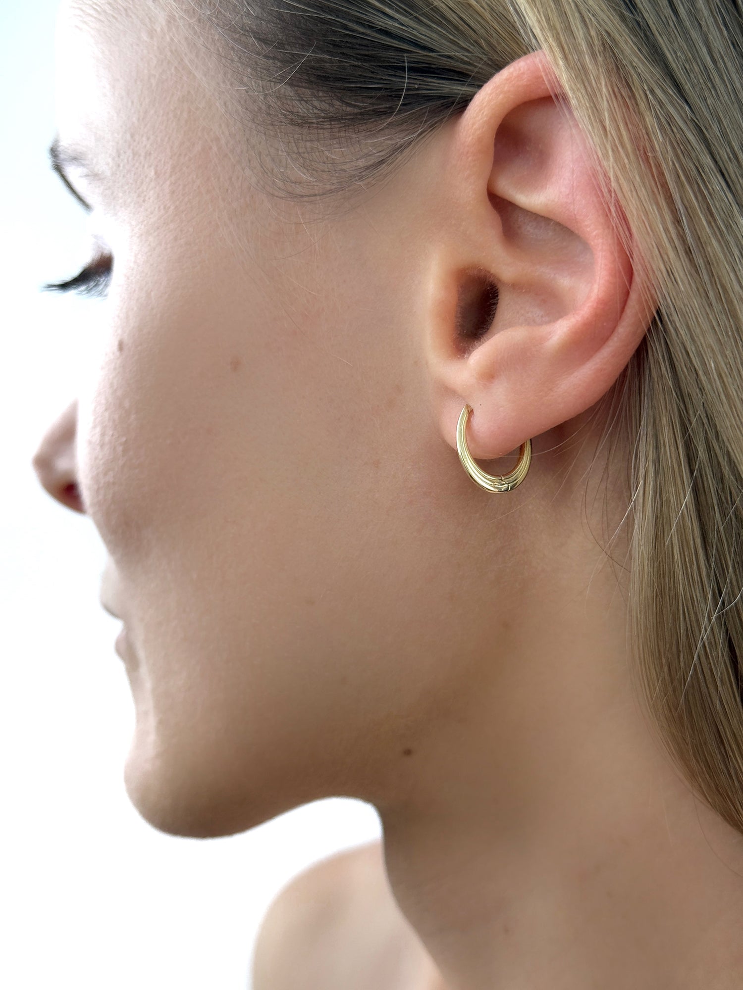 Triple Line Hoop Earrings
