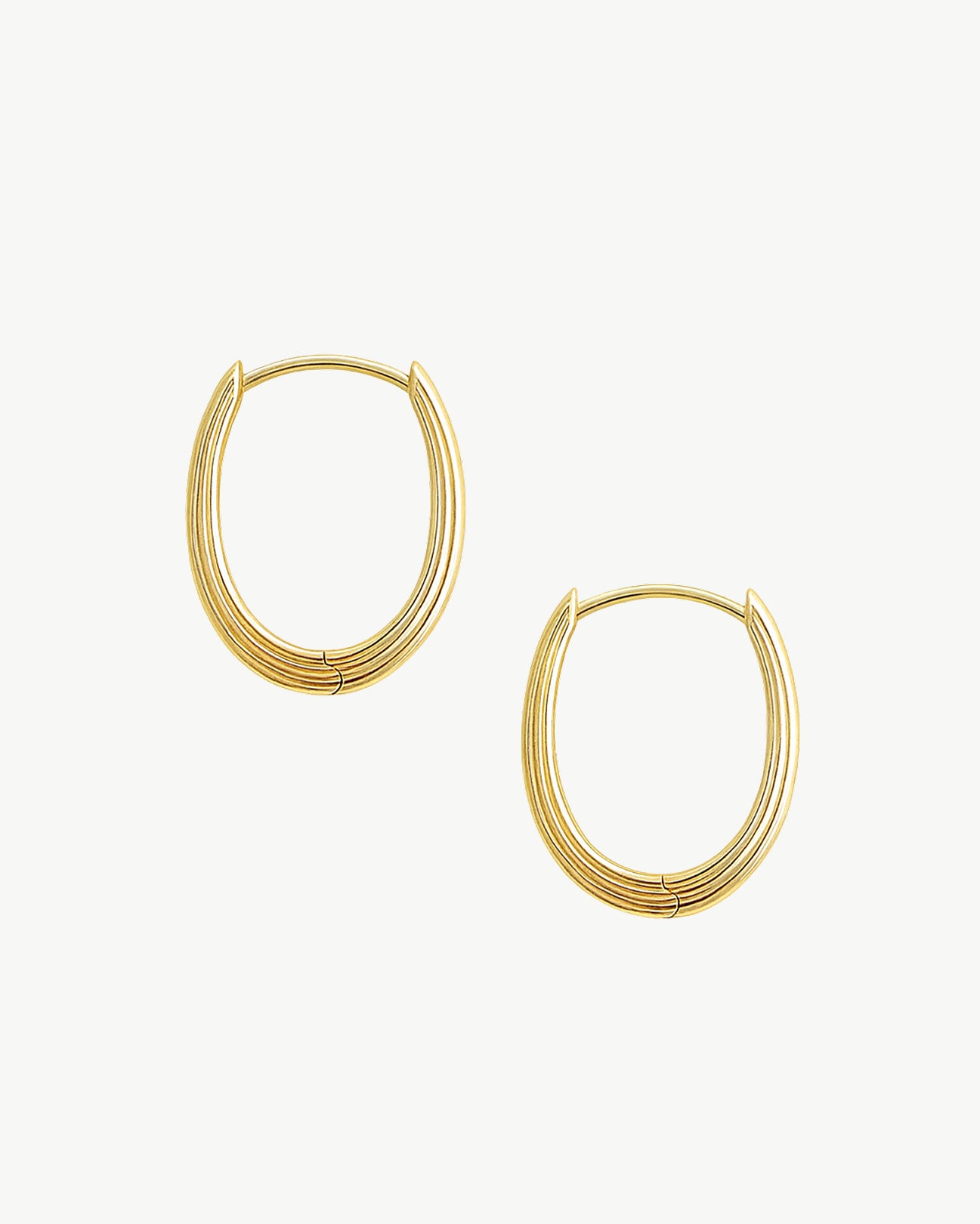 Triple Line Hoop Earrings